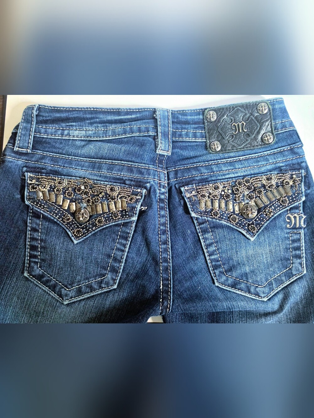 Miss Me Bootcut Embellished Bling Jeans Sz 25